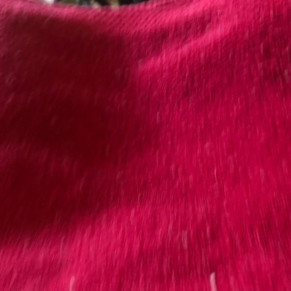 Plush Deep Red Towel or Fabric